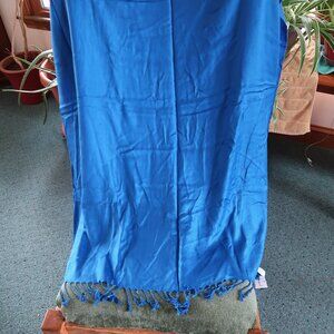 Liz Claiborne 27 x 80 inch Deep Blue Scarf